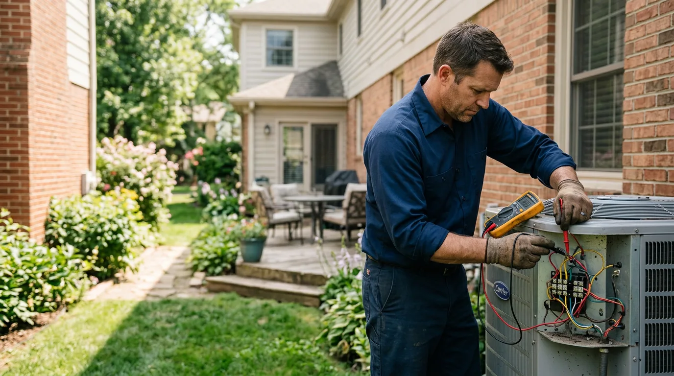 HVAC technician working near Chadwick, IL